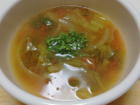 タップリ野菜のコンソメスープ